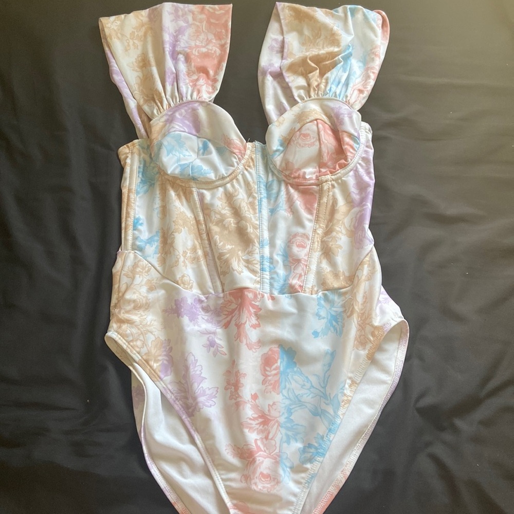 pastel corset bodysuit